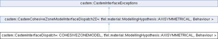 tfel: castem::CastemInterfaceDispatch Struct Template Reference