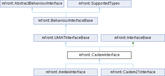 tfel: mfront::CastemInterface Struct Reference
