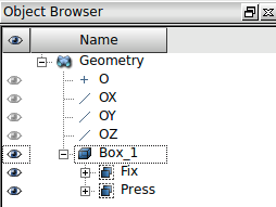 Ilustración 18: Módulo Geometry, Object Browser